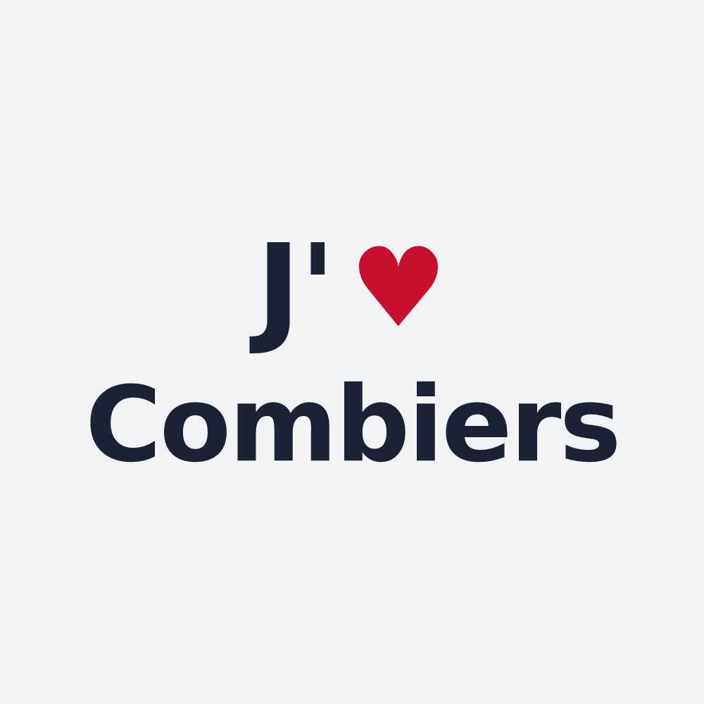 Poster personnalisé Combiers — design J'aime Combiers