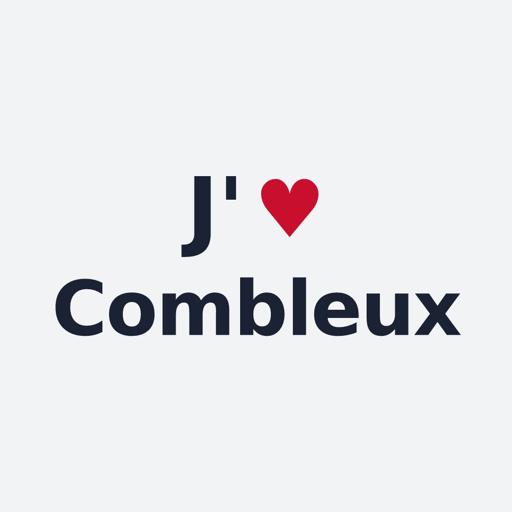 Poster personnalisé Combleux — design J'aime Combleux