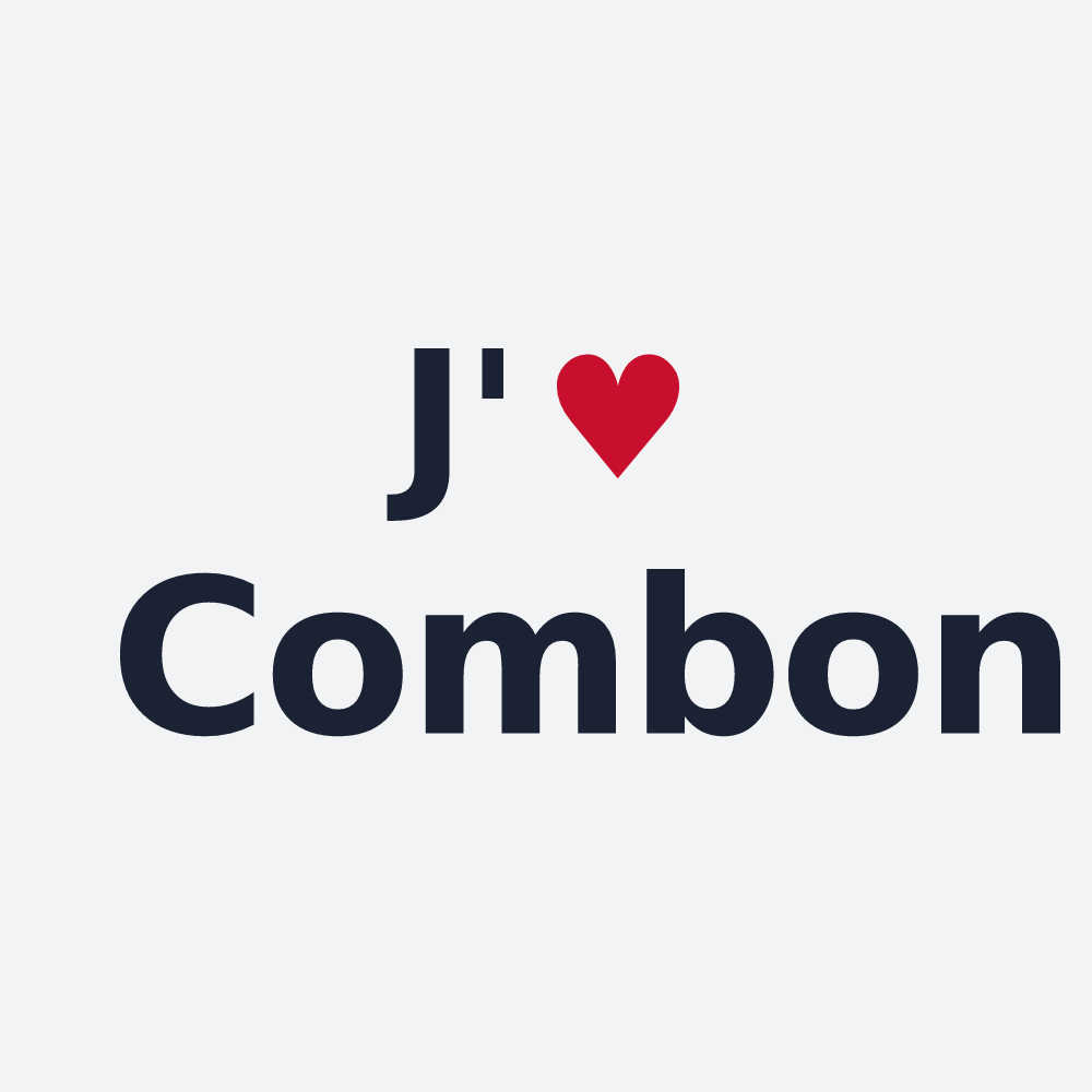 Poster personnalisé Combon — design J'aime Combon