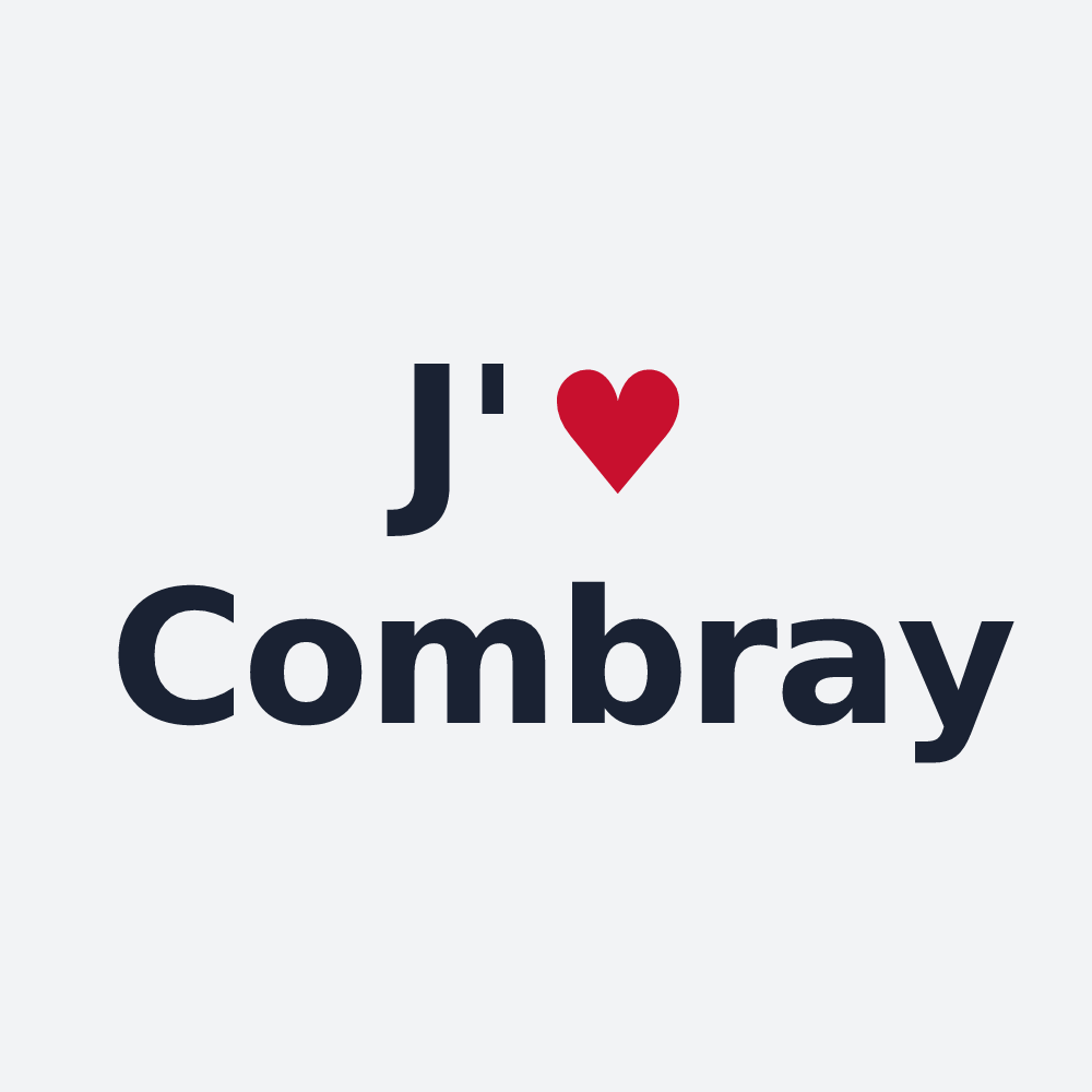 Poster personnalisé Combray — design J'aime Combray