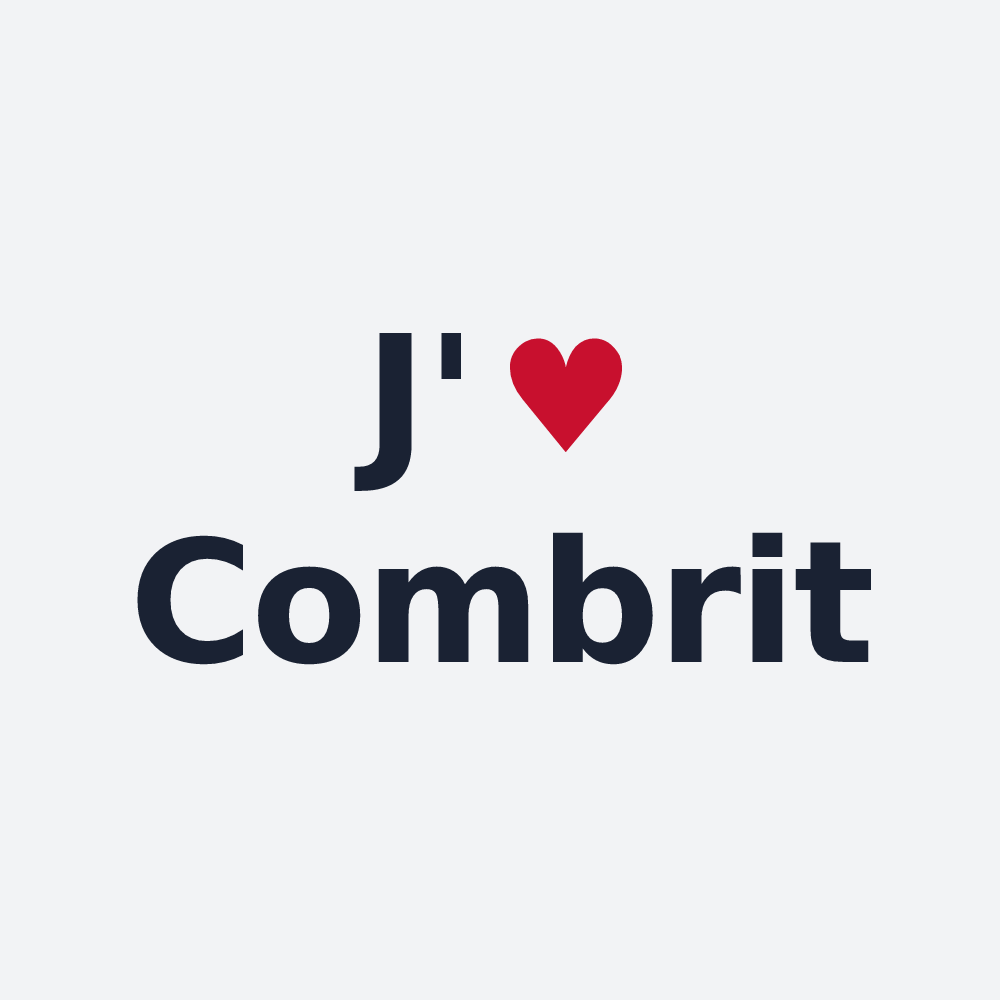 Poster personnalisé Combrit — design J'aime Combrit