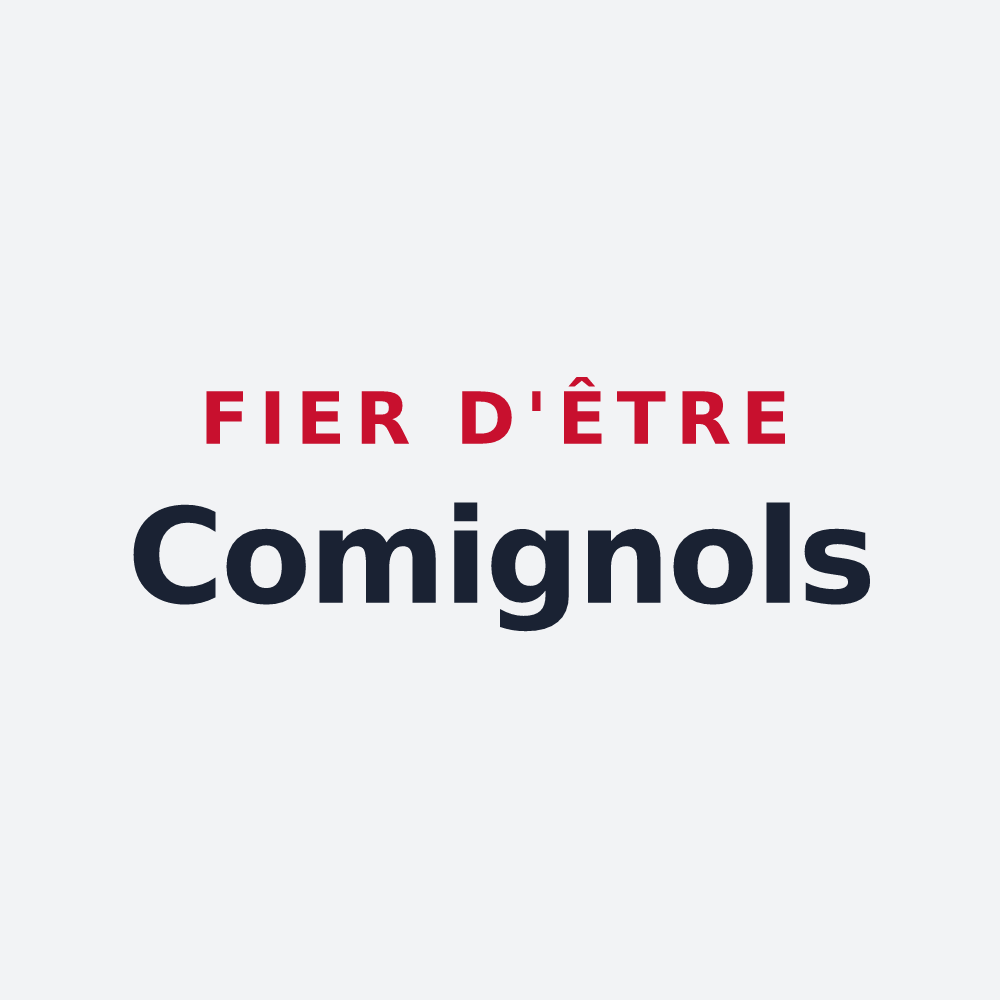 Poster « Fier d'être Comignols » — design pour Comigne
