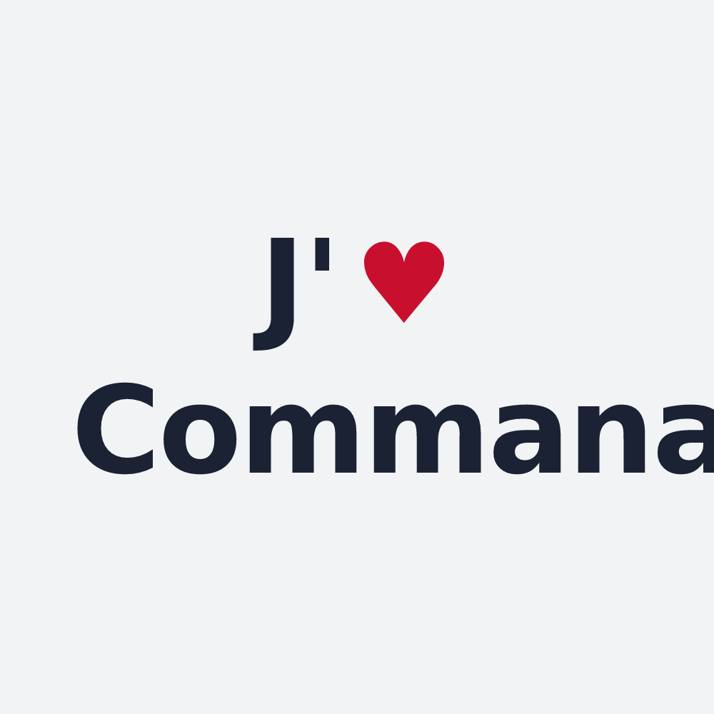 Poster personnalisé Commana — design J'aime Commana