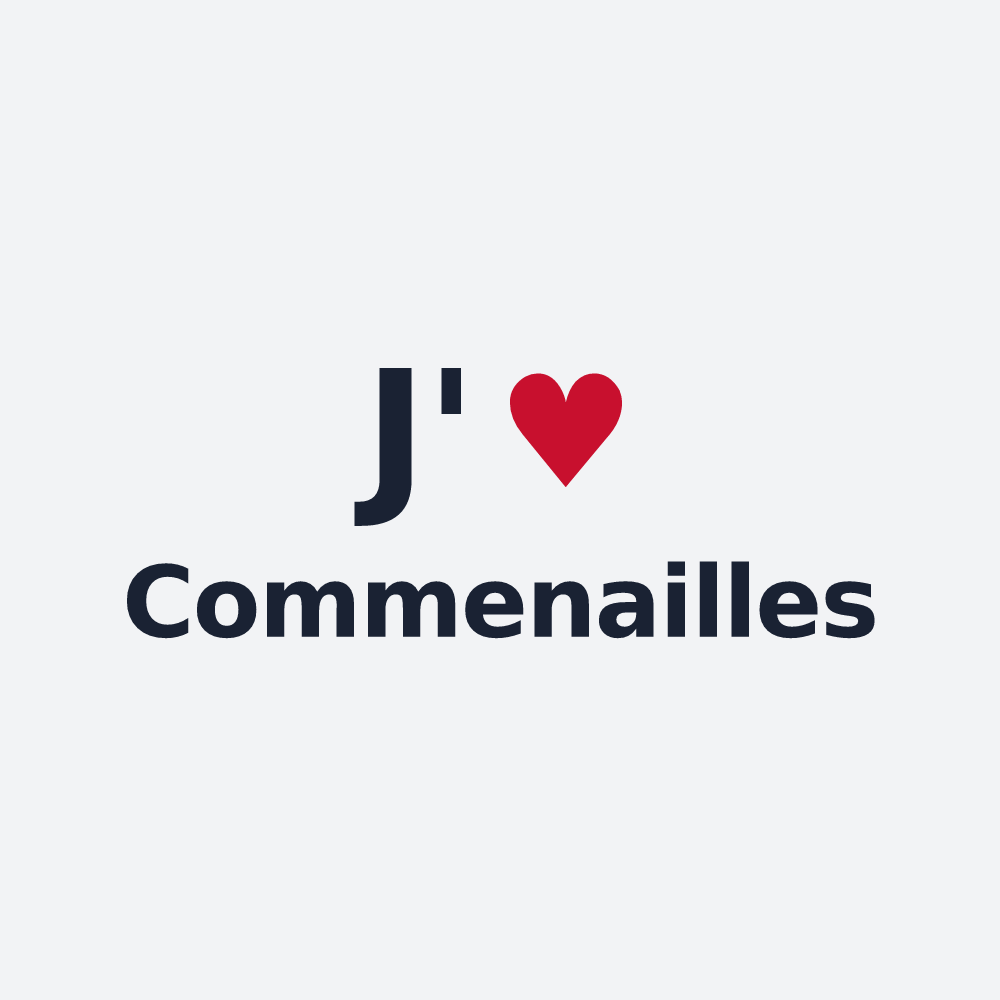 Poster personnalisé Commenailles — design J'aime Commenailles
