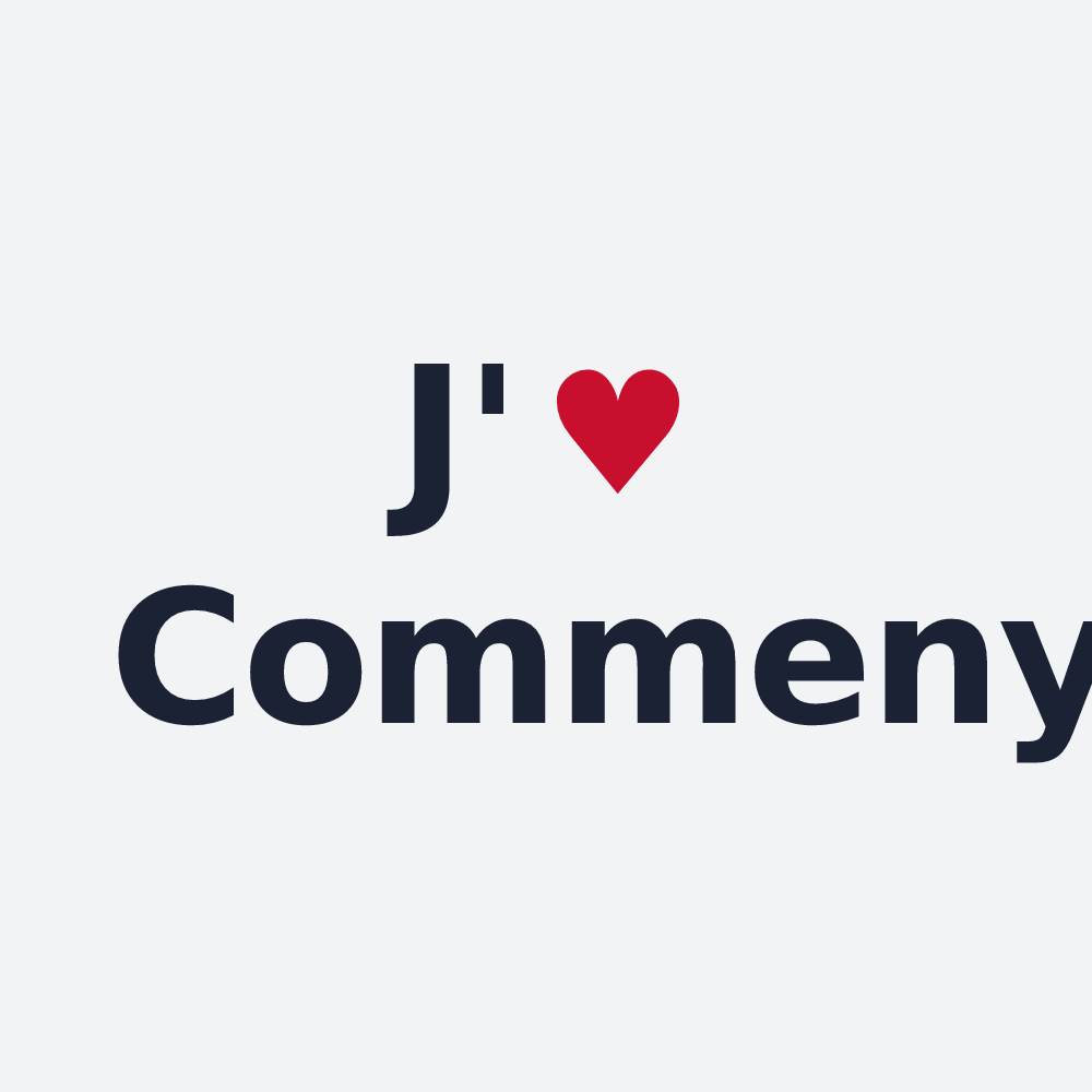 Poster personnalisé Commeny — design J'aime Commeny