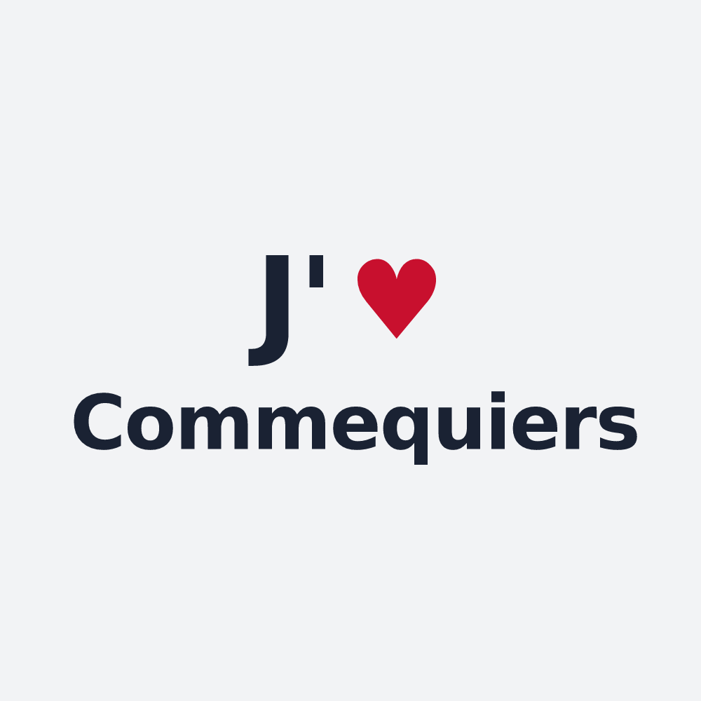 Poster personnalisé Commequiers — design « J'aime Commequiers » imprimé sur le poster