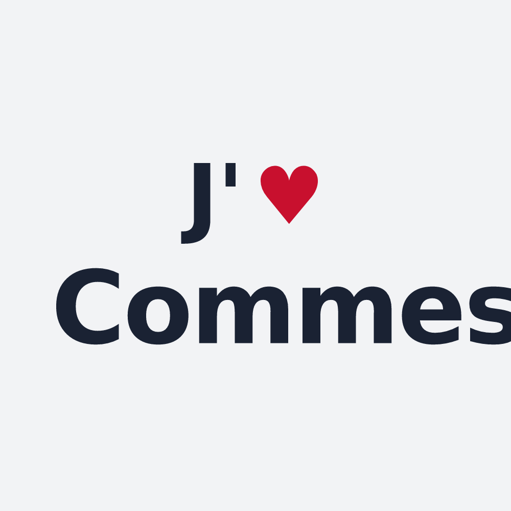 Poster personnalisé Commes — design J'aime Commes
