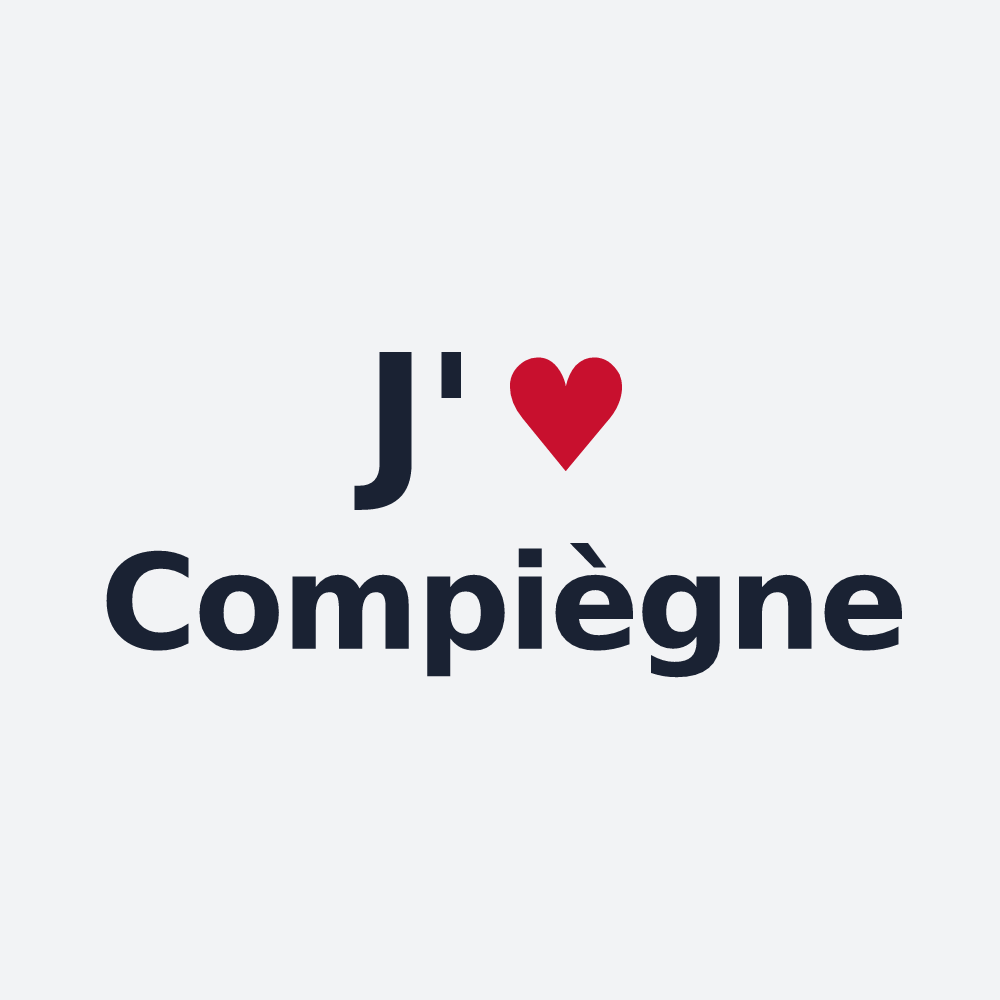 Poster personnalisé Compiègne — design J'aime Compiègne