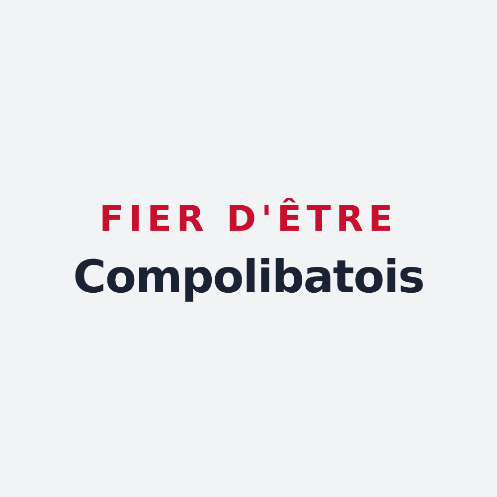 Poster « Fier d'être Compolibatois » — design pour Compolibat