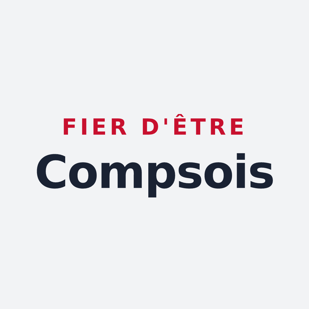Poster « Fier d'être Compsois » — design pour Comps