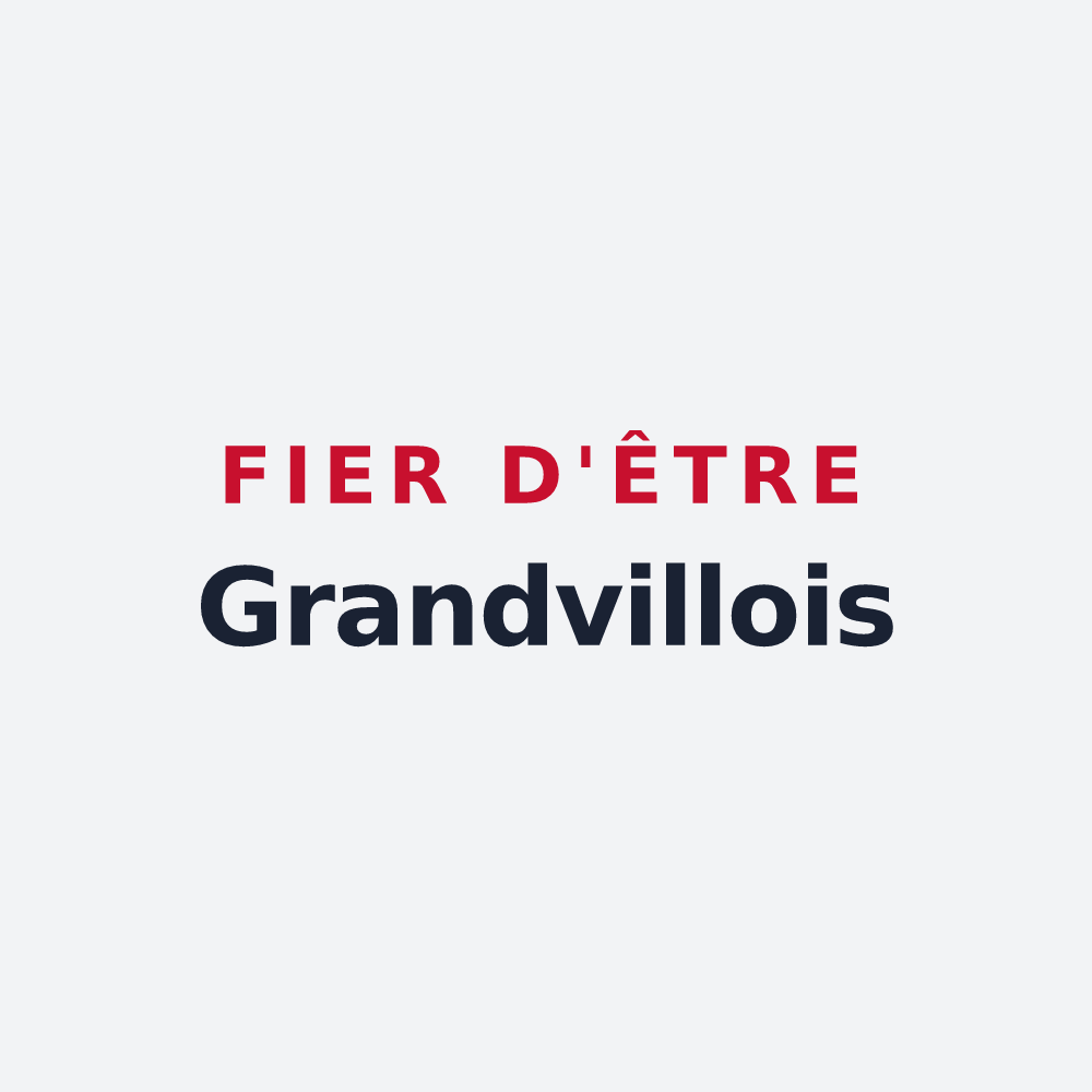 Poster « Fier d'être Grandvillois » — design pour Comps-la-Grand-Ville