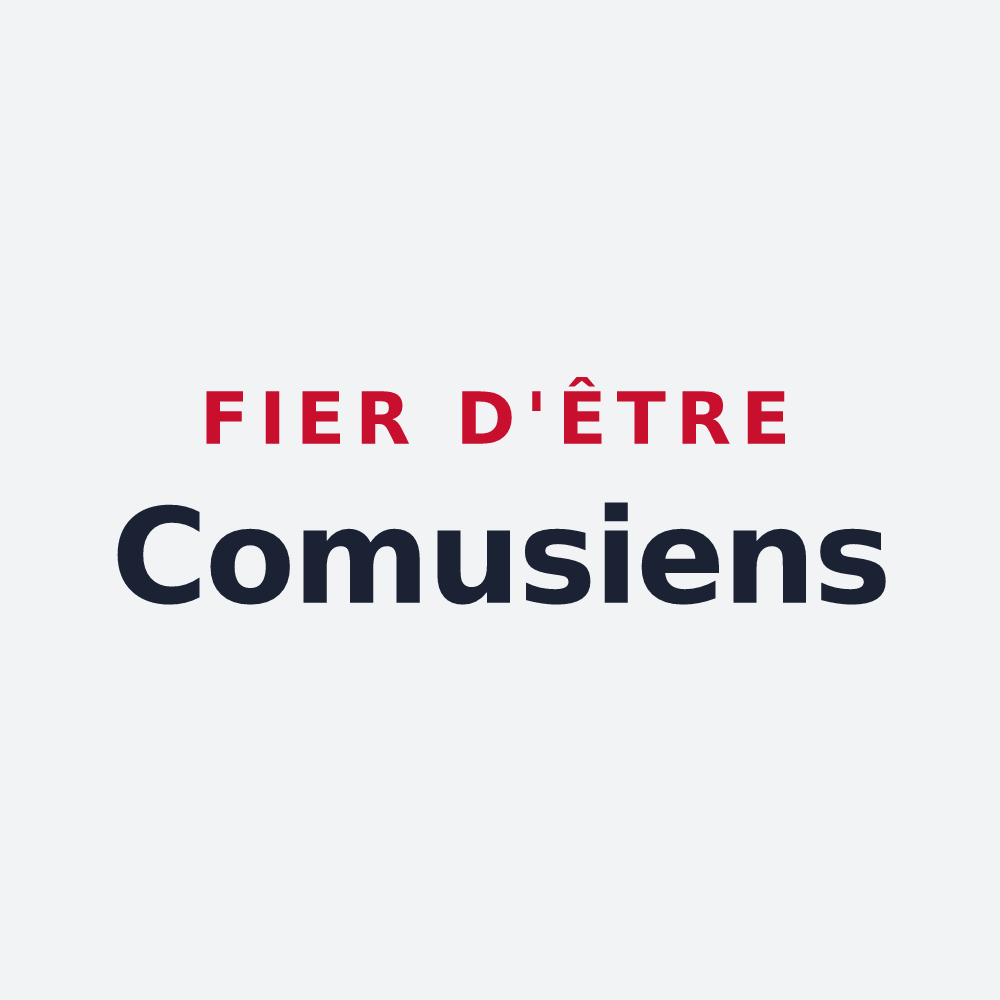 Poster « Fier d'être Comusiens » — design pour Comus