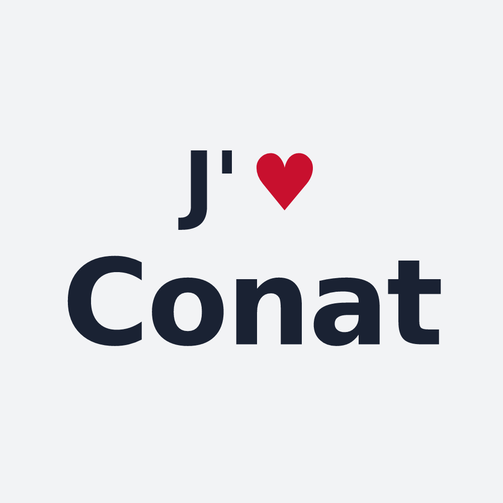 Poster personnalisé Conat — design J'aime Conat
