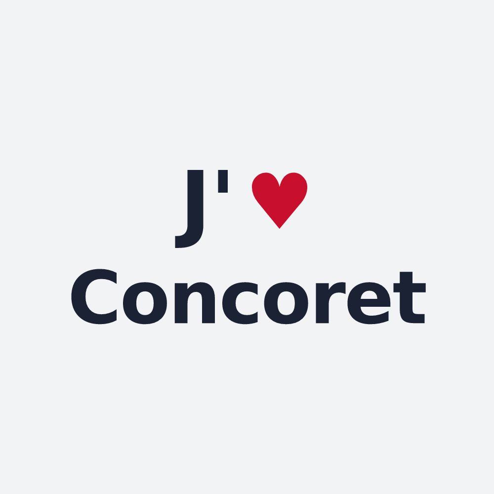 Poster personnalisé Concoret — design J'aime Concoret