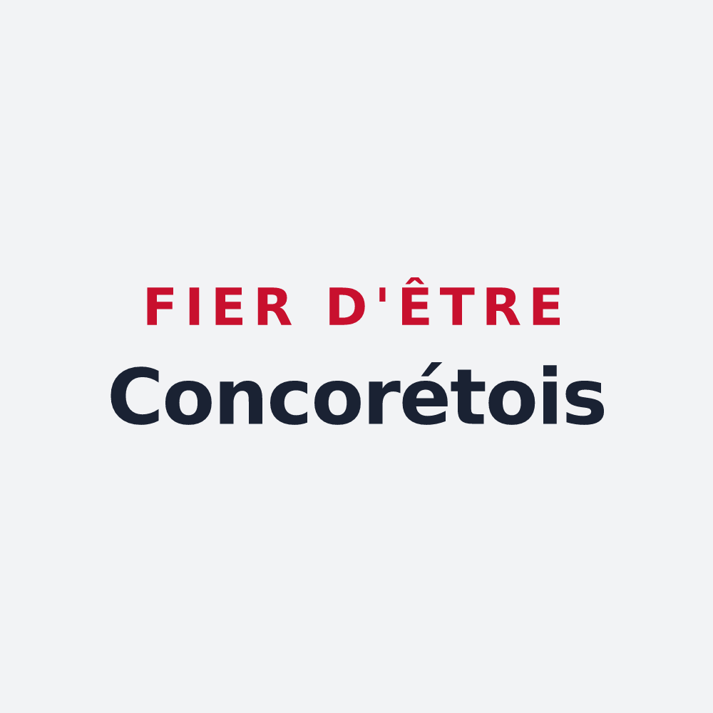 Poster « Fier d'être Concorétois » — design pour Concoret