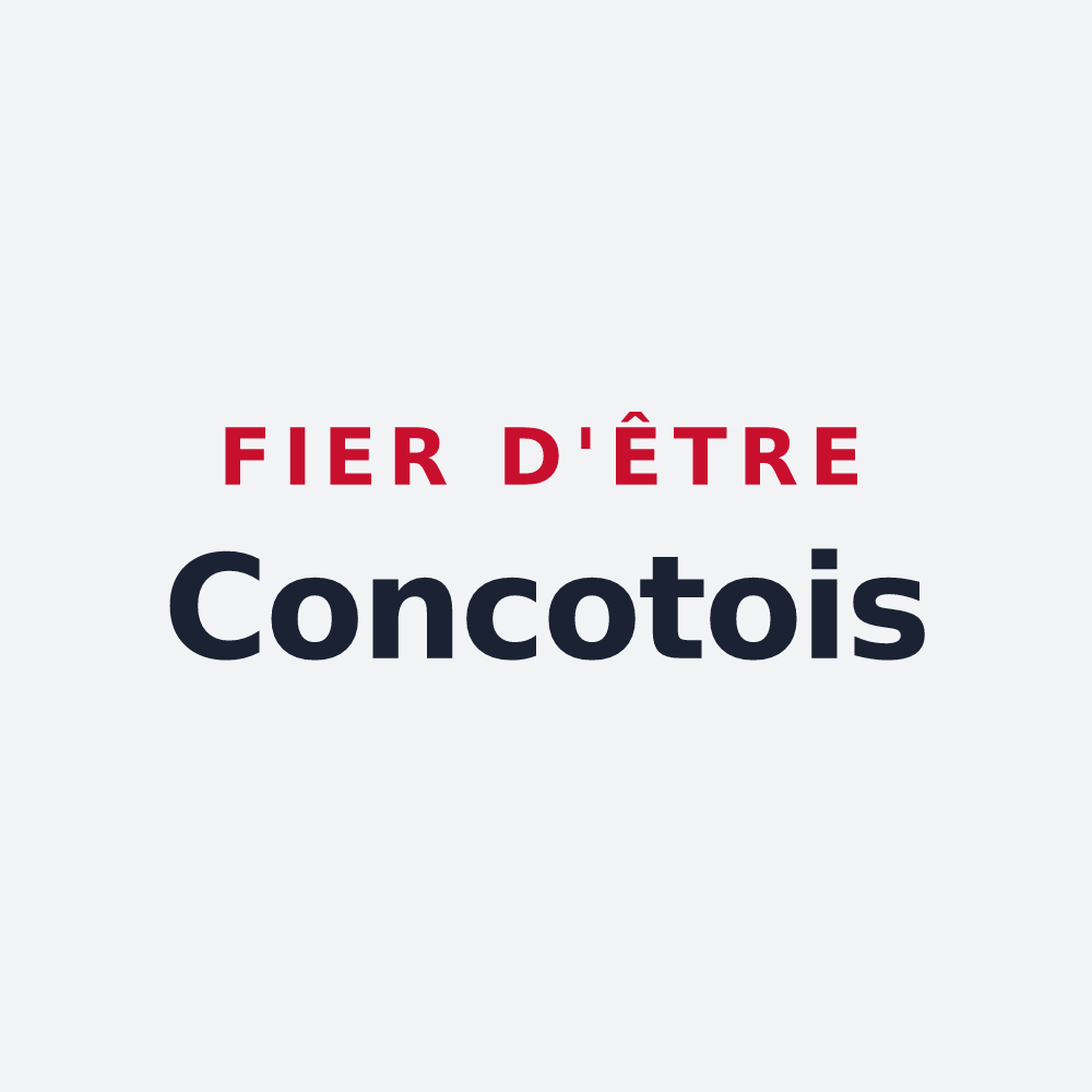 Poster « Fier d'être Concotois » — design pour Concots