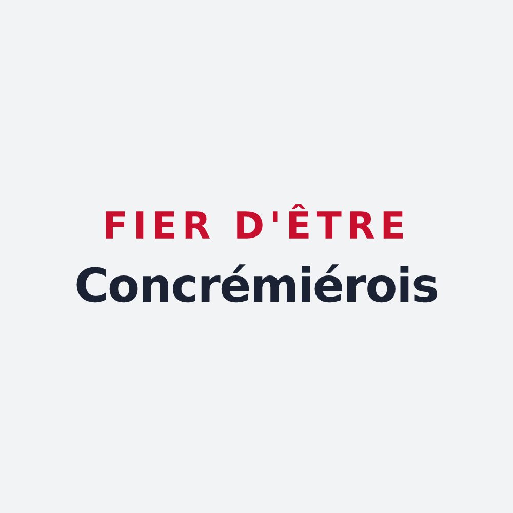 Poster « Fier d'être Concrémiérois » — design pour Concremiers