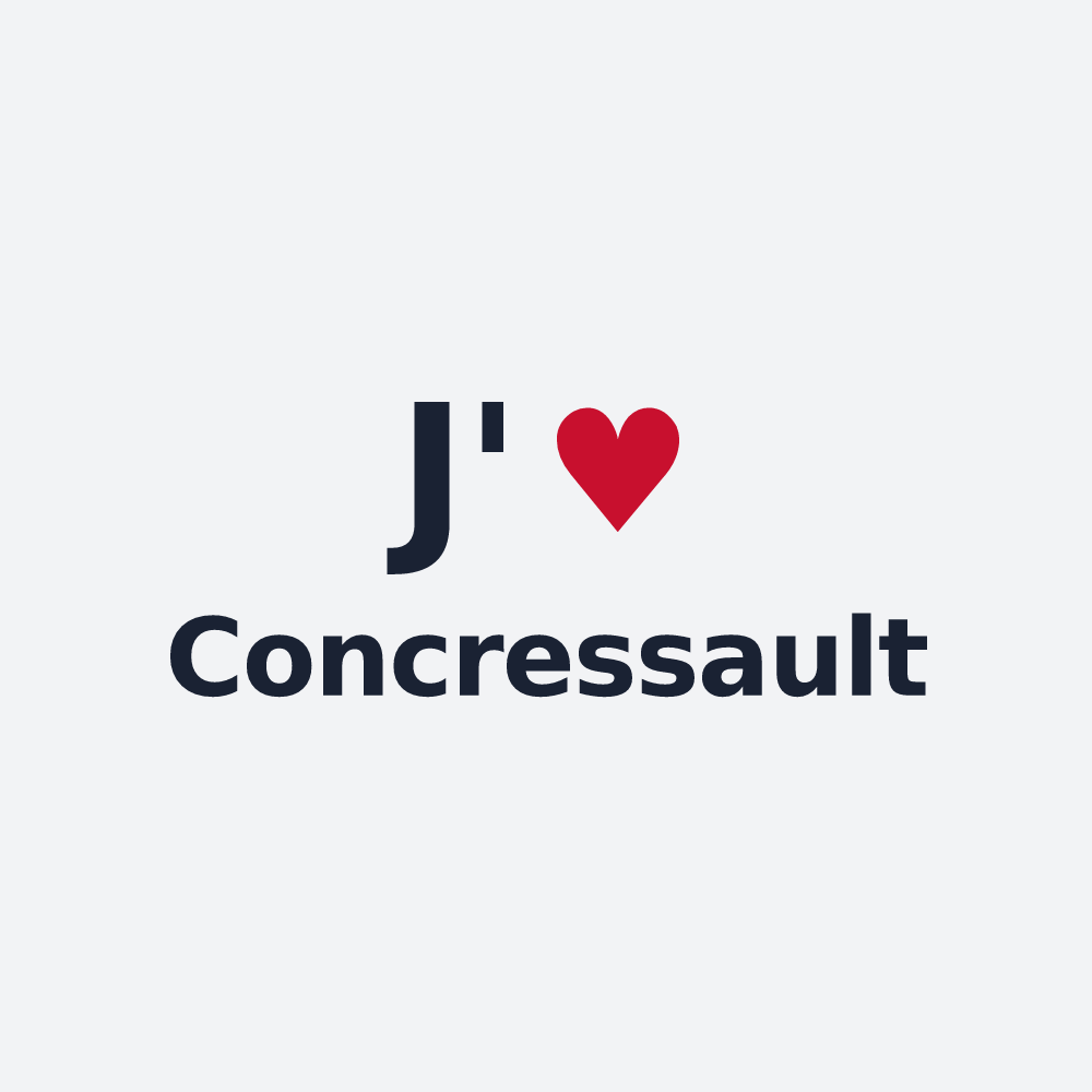 Poster personnalisé Concressault — design J'aime Concressault