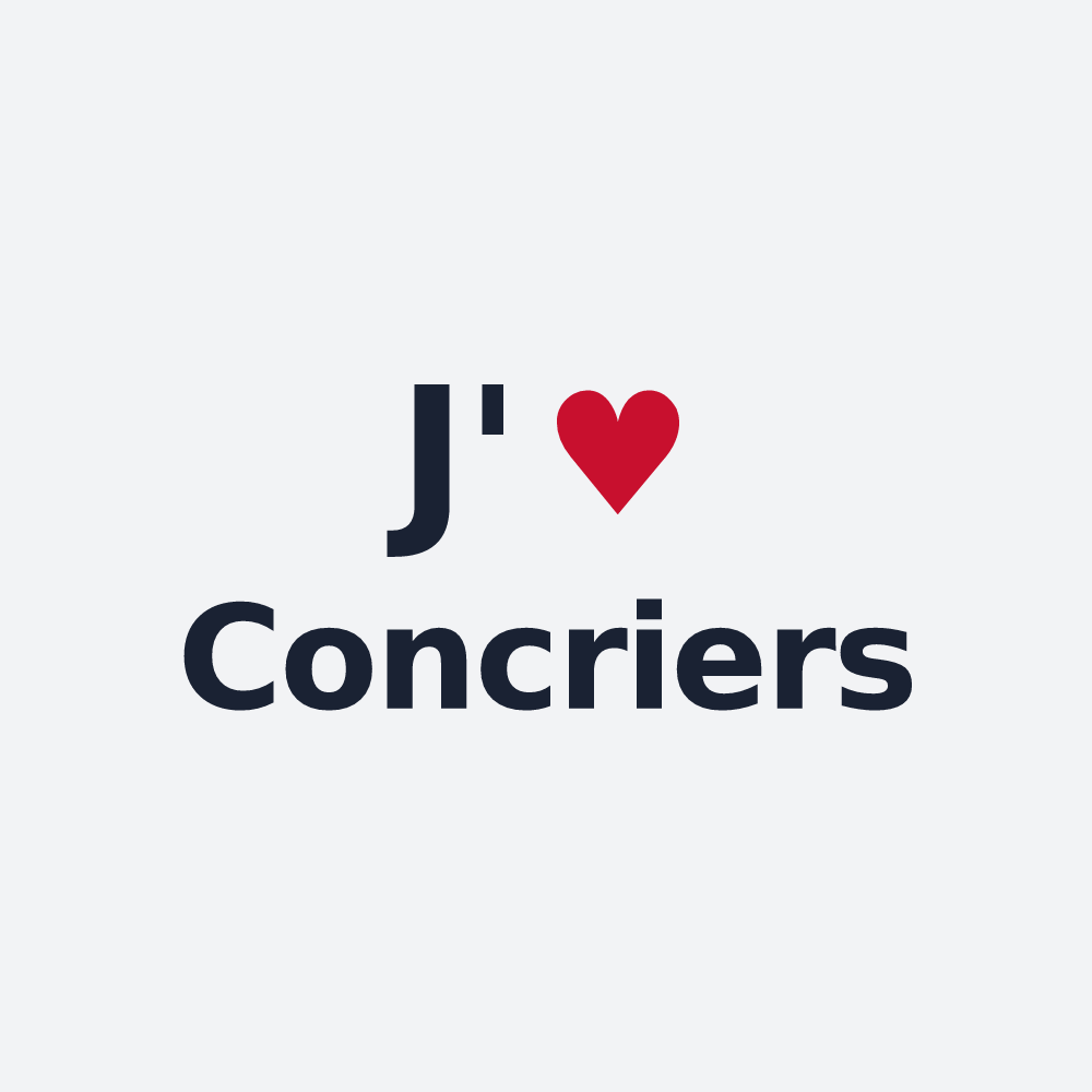 Poster personnalisé Concriers — design J'aime Concriers