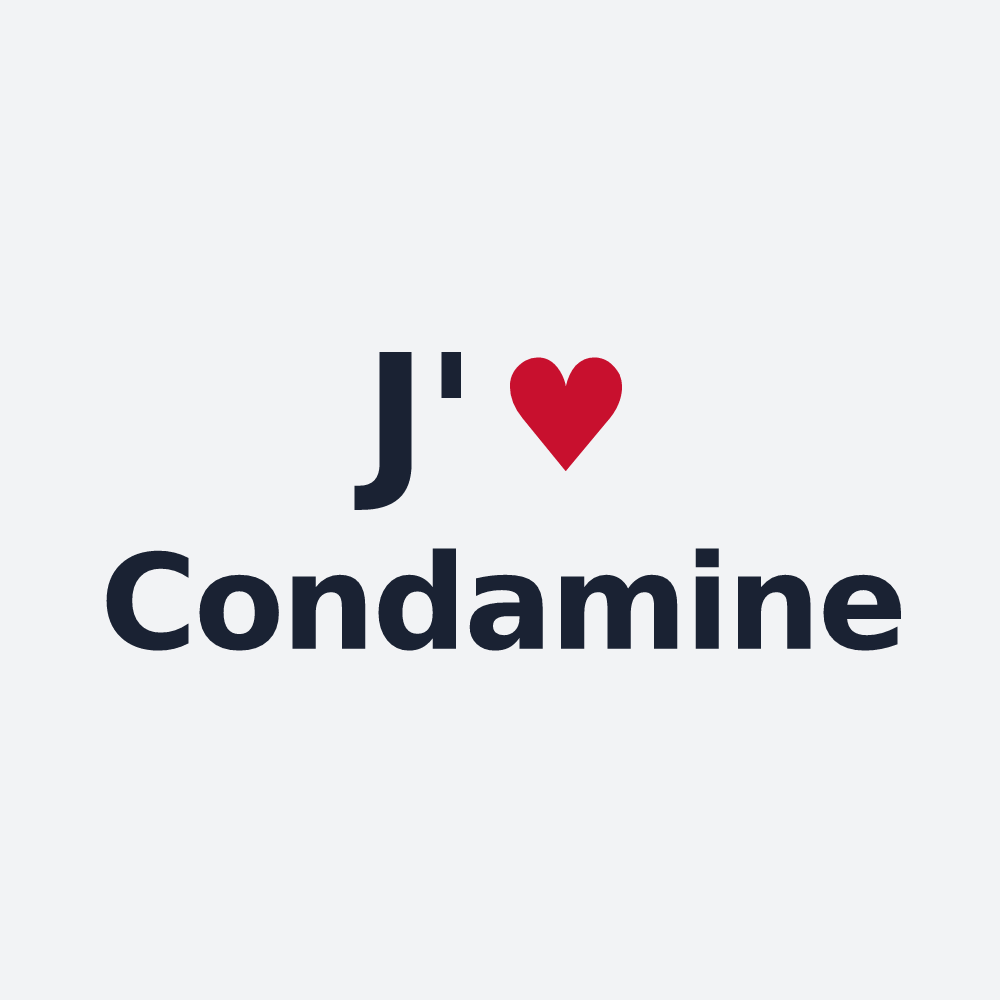 Poster personnalisé Condamine — design J'aime Condamine