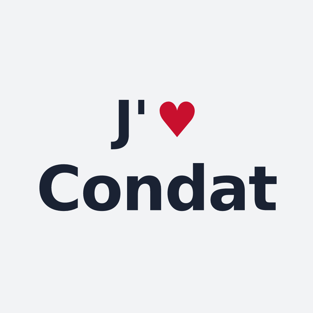 Poster personnalisé Condat — design J'aime Condat