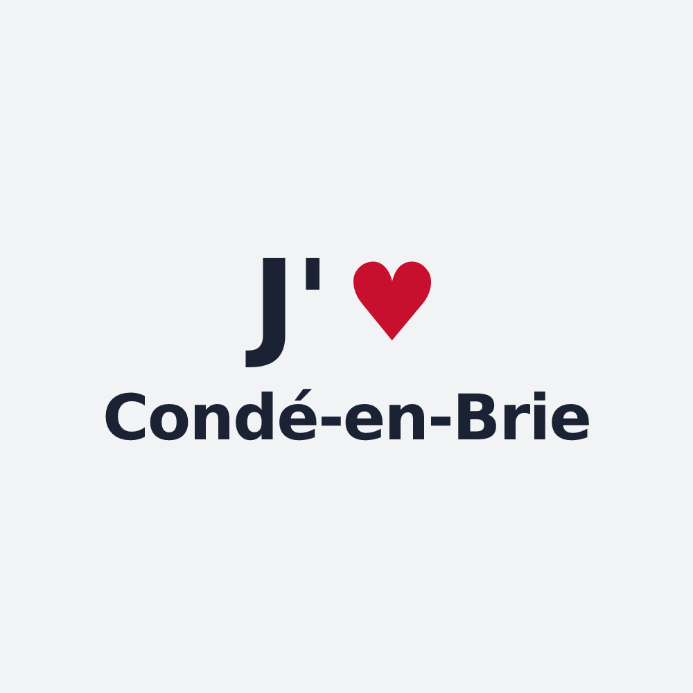 Poster personnalisé Condé-en-Brie — design J'aime Condé-en-Brie