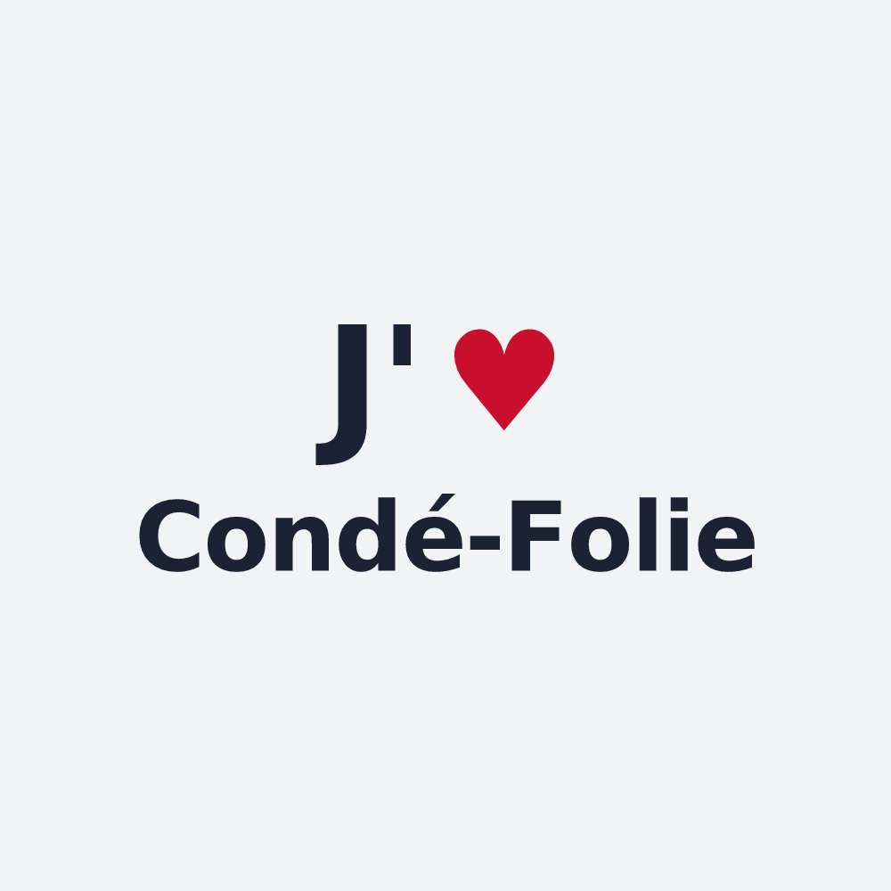 Poster personnalisé Condé-Folie — design J'aime Condé-Folie