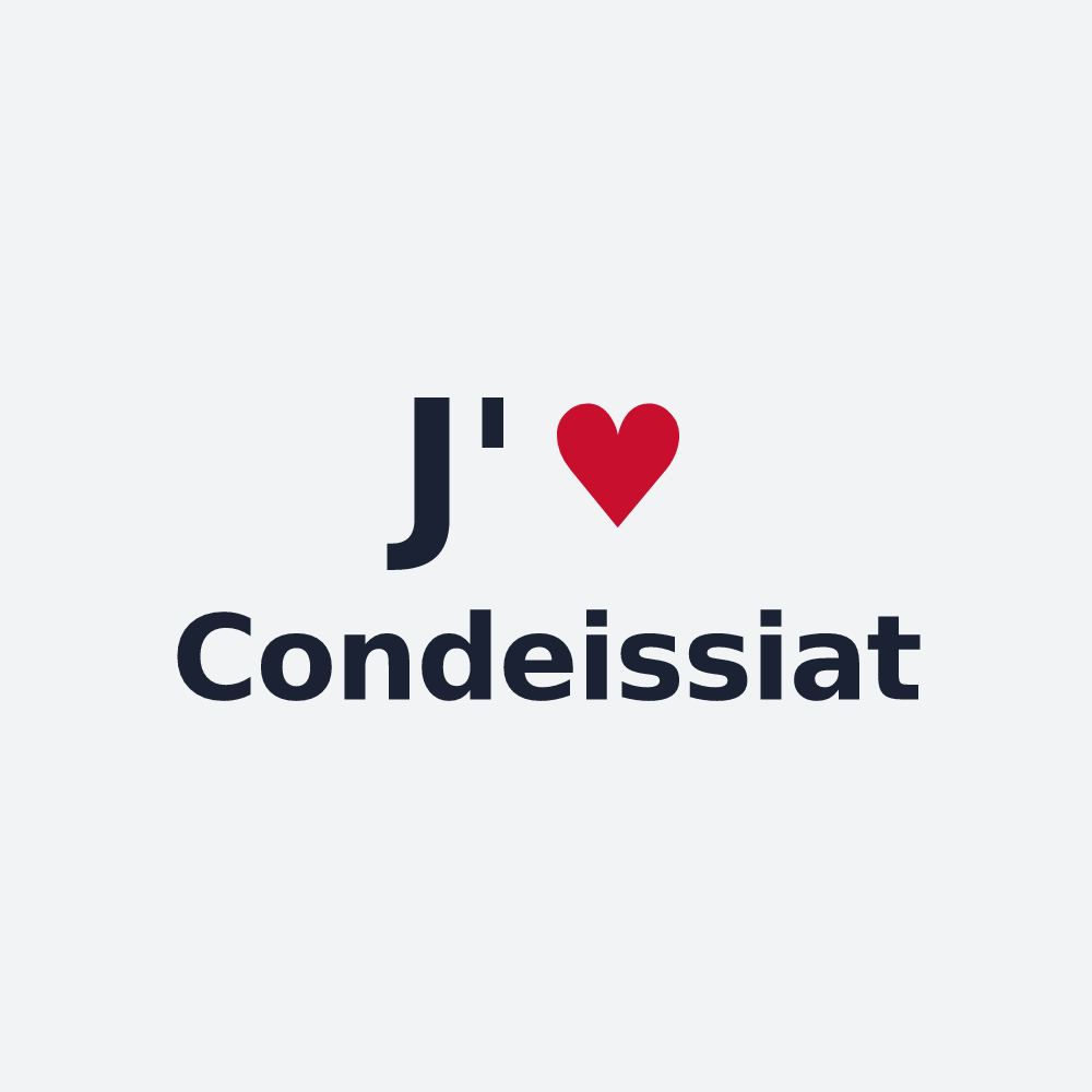 Poster personnalisé Condeissiat — design « J'aime Condeissiat » imprimé sur le poster