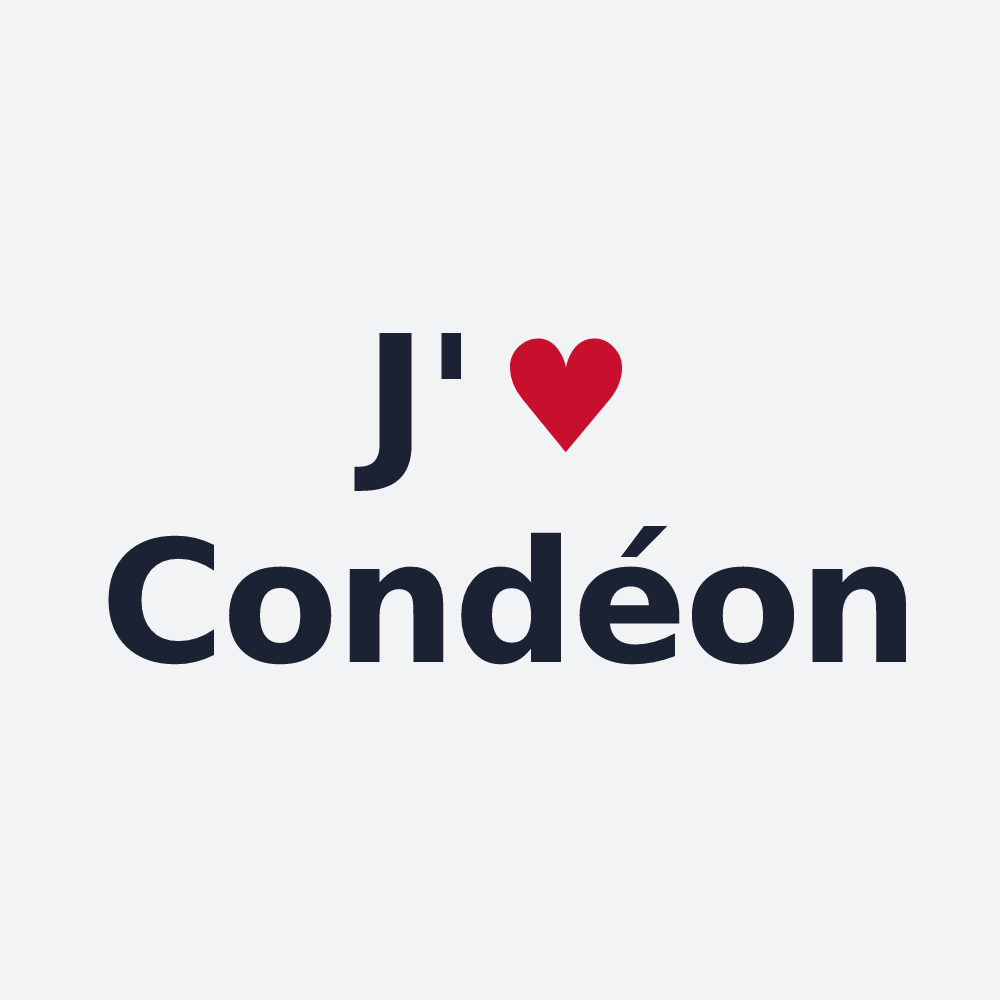 Poster personnalisé Condéon — design J'aime Condéon