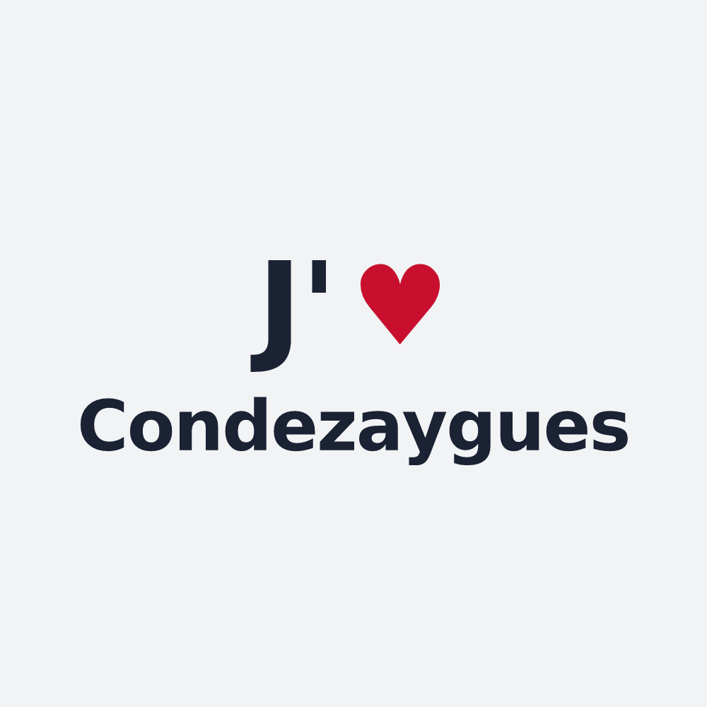 Poster personnalisé Condezaygues — design « J'aime Condezaygues » imprimé sur le poster