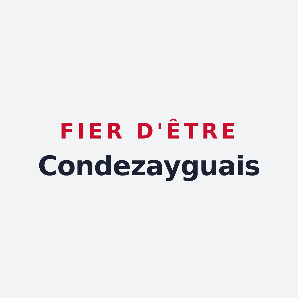 Poster « Fier d'être Condezayguais » — design pour Condezaygues