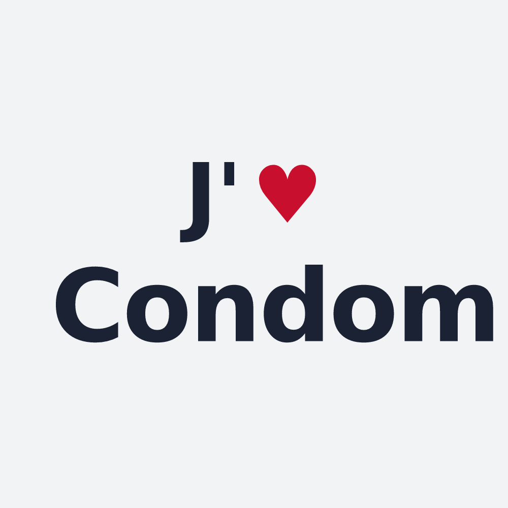 Poster personnalisé Condom — design J'aime Condom