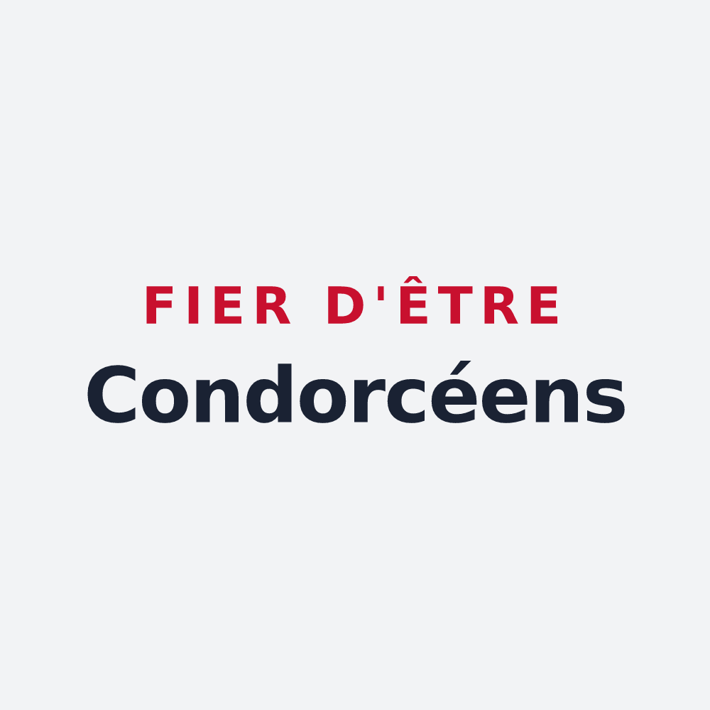 Poster « Fier d'être Condorcéens » — design pour Condorcet