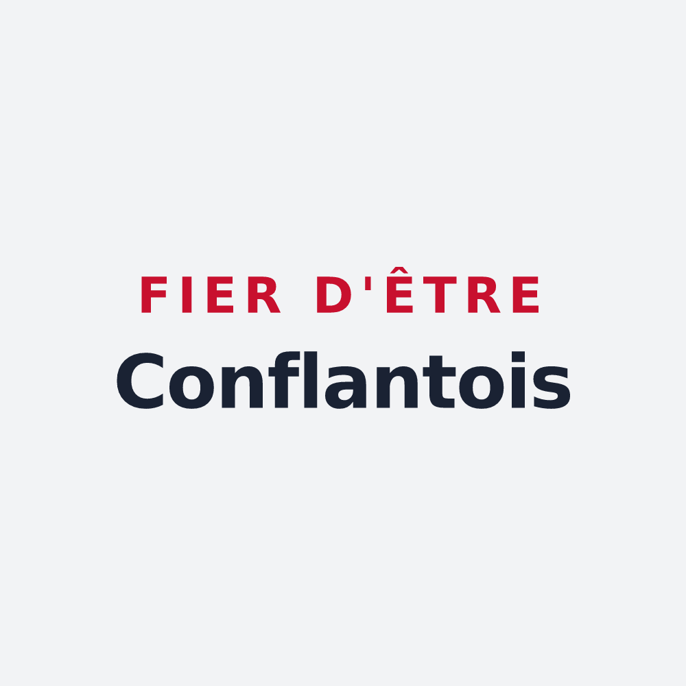 Poster « Fier d'être Conflantois » — design pour Conflans-sur-Seine
