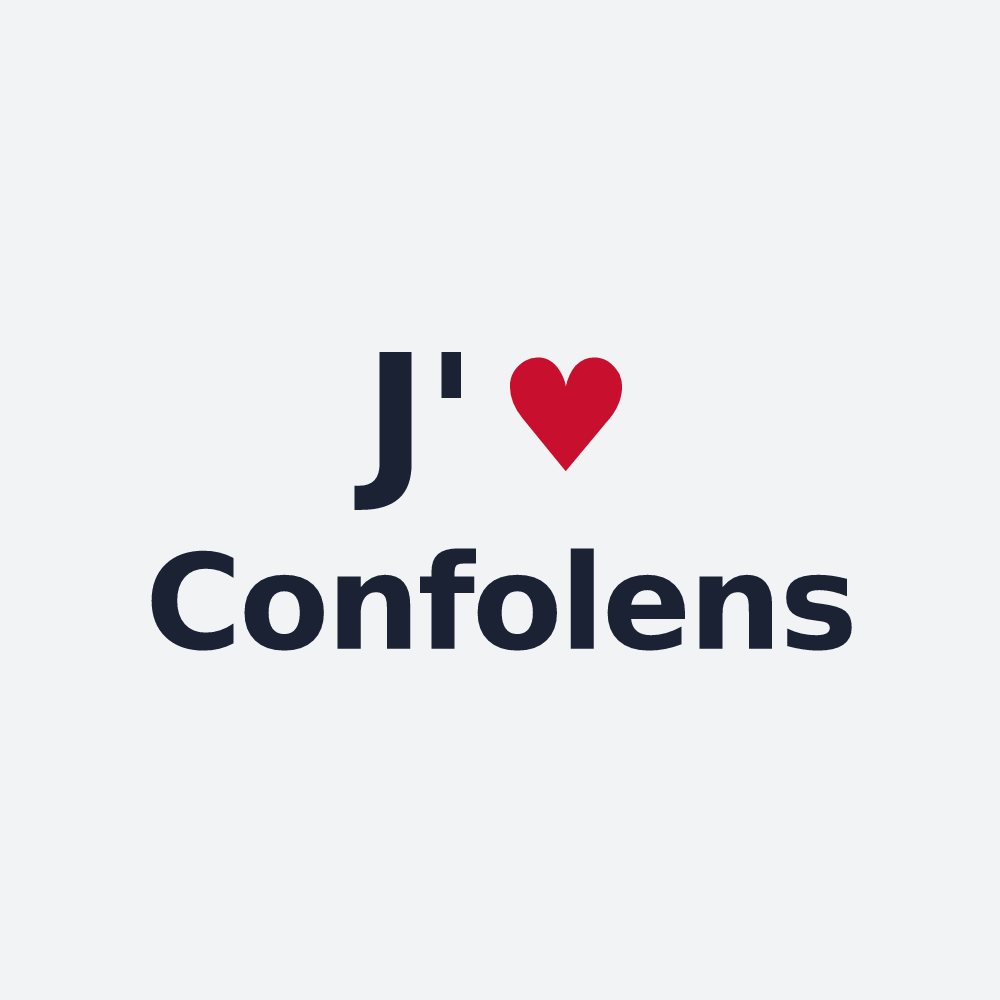 Poster personnalisé Confolens — design « J'aime Confolens » imprimé sur le poster