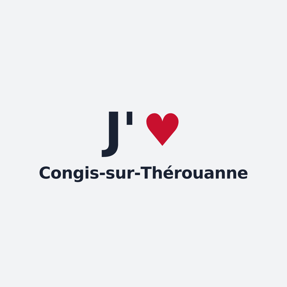 Poster personnalisé Congis-sur-Thérouanne — design J'aime Congis-sur-Thérouanne