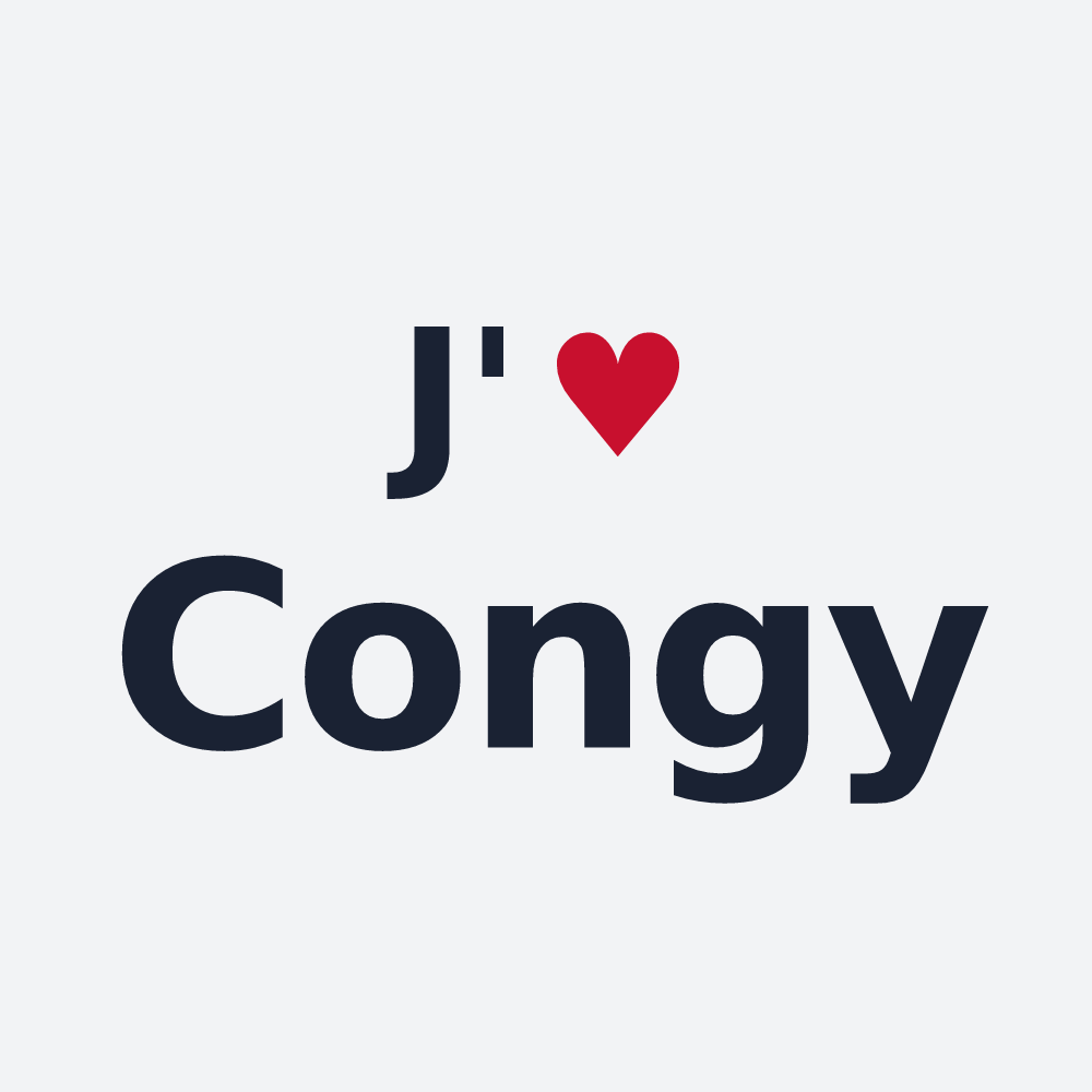 Poster personnalisé Congy — design J'aime Congy