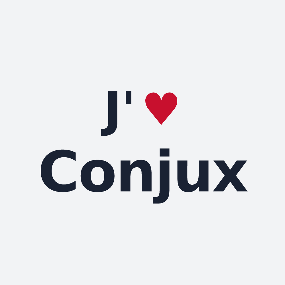 Poster personnalisé Conjux — design J'aime Conjux