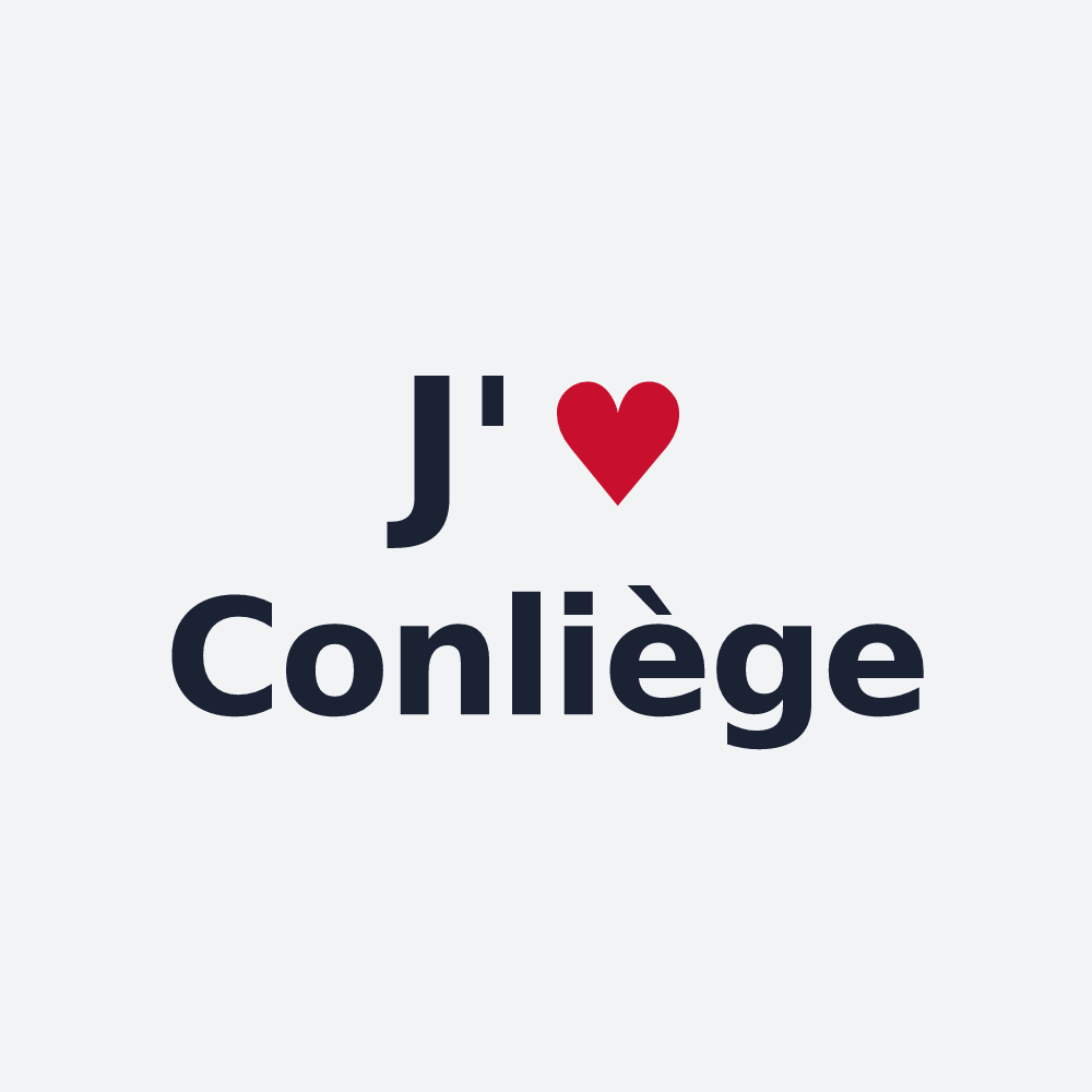 Poster personnalisé Conliège — design J'aime Conliège