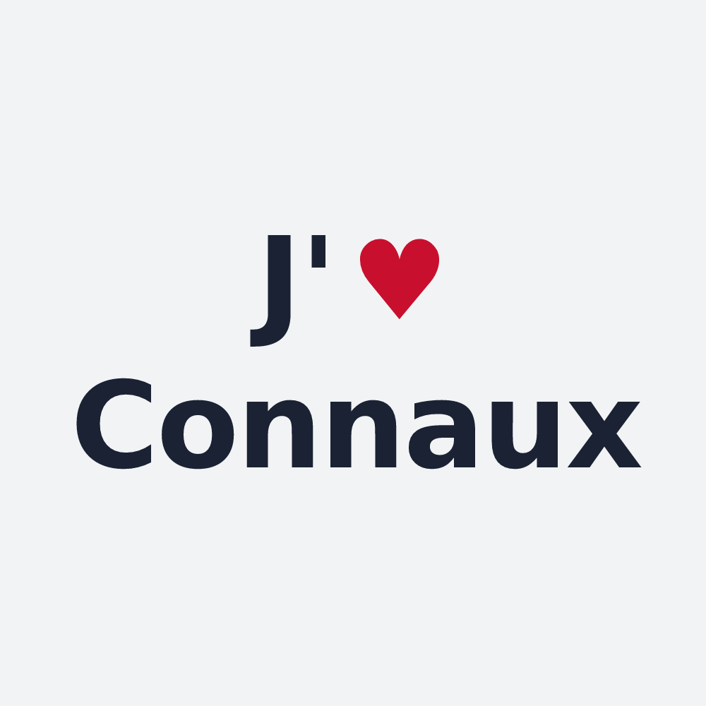 Poster personnalisé Connaux — design « J'aime Connaux » imprimé sur le poster