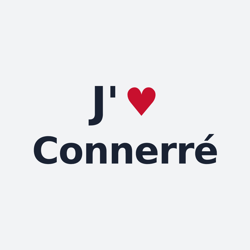 Poster personnalisé Connerré — design J'aime Connerré
