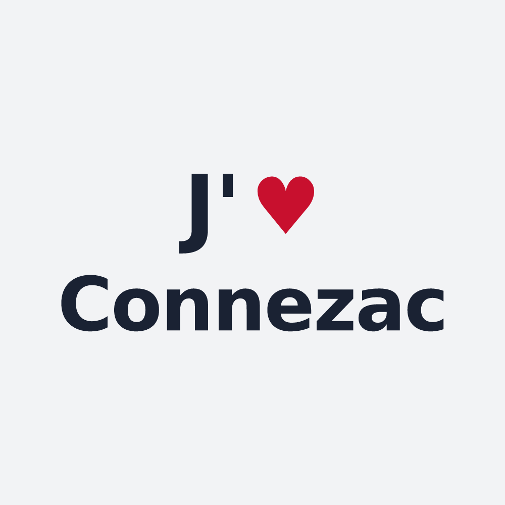 Poster personnalisé Connezac — design J'aime Connezac