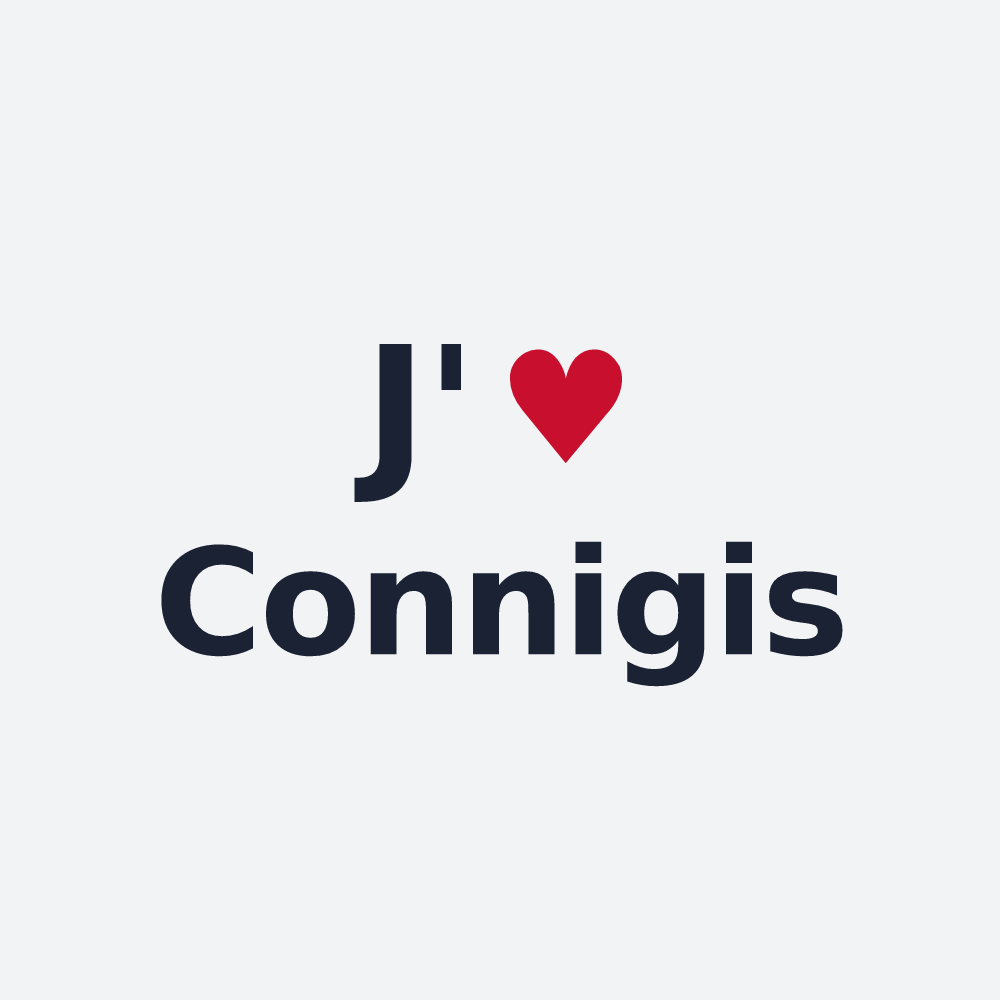 Poster personnalisé Connigis — design J'aime Connigis