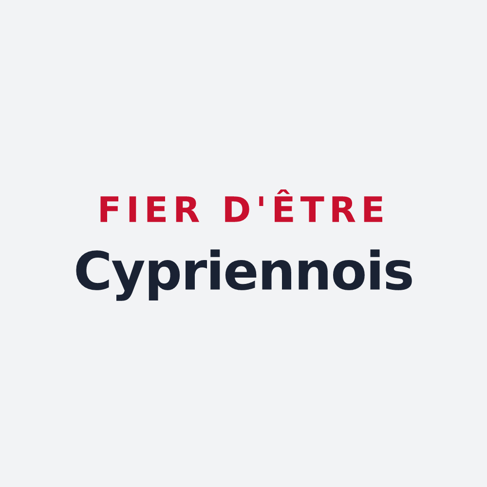 Poster « Fier d'être Cypriennois » — design pour Conques-en-Rouergue
