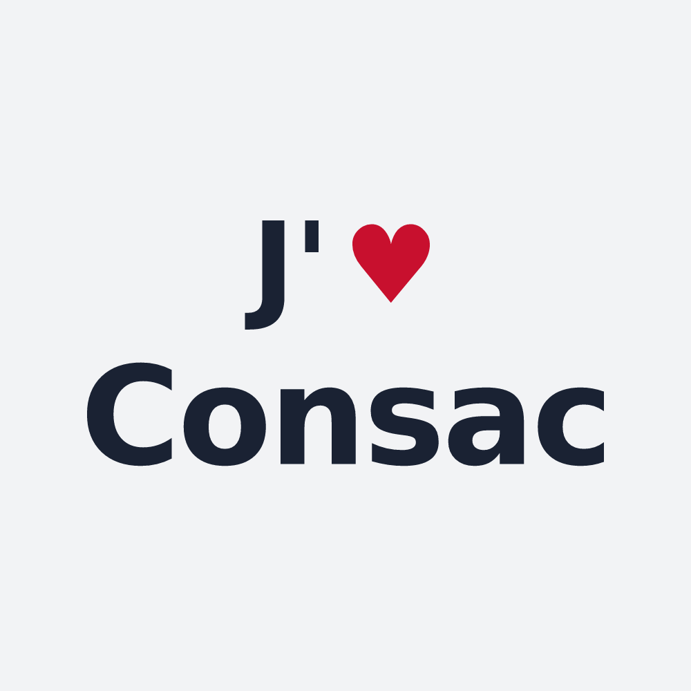 Poster personnalisé Consac — design J'aime Consac