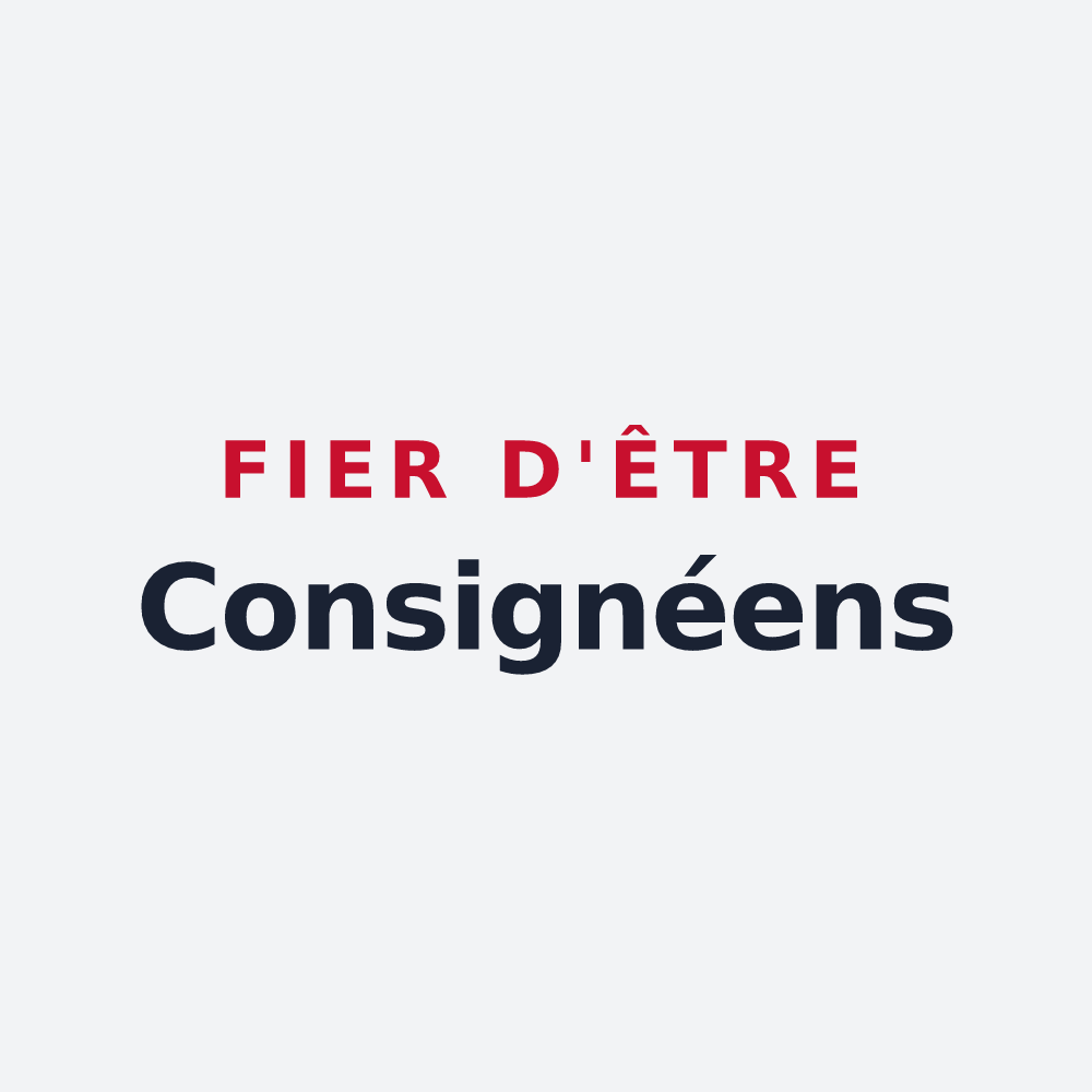 Poster « Fier d'être Consignéens » — design pour Consigny