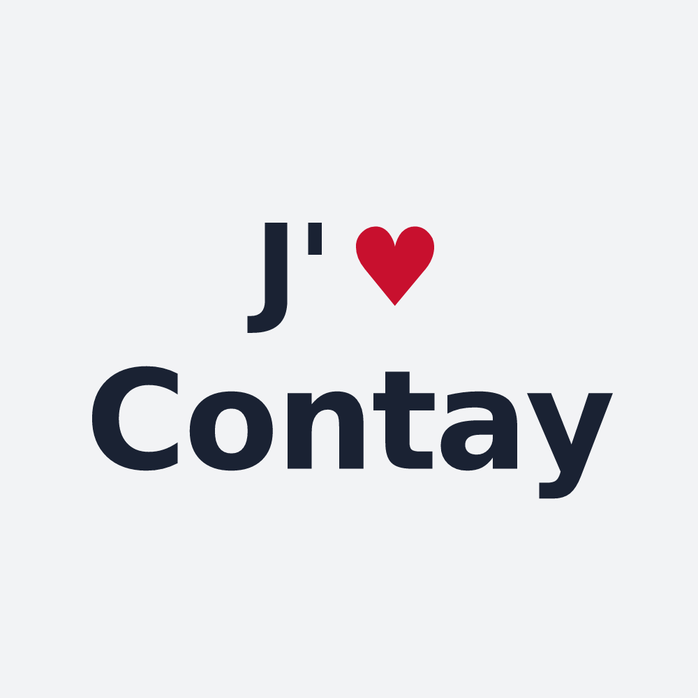 Poster personnalisé Contay — design J'aime Contay