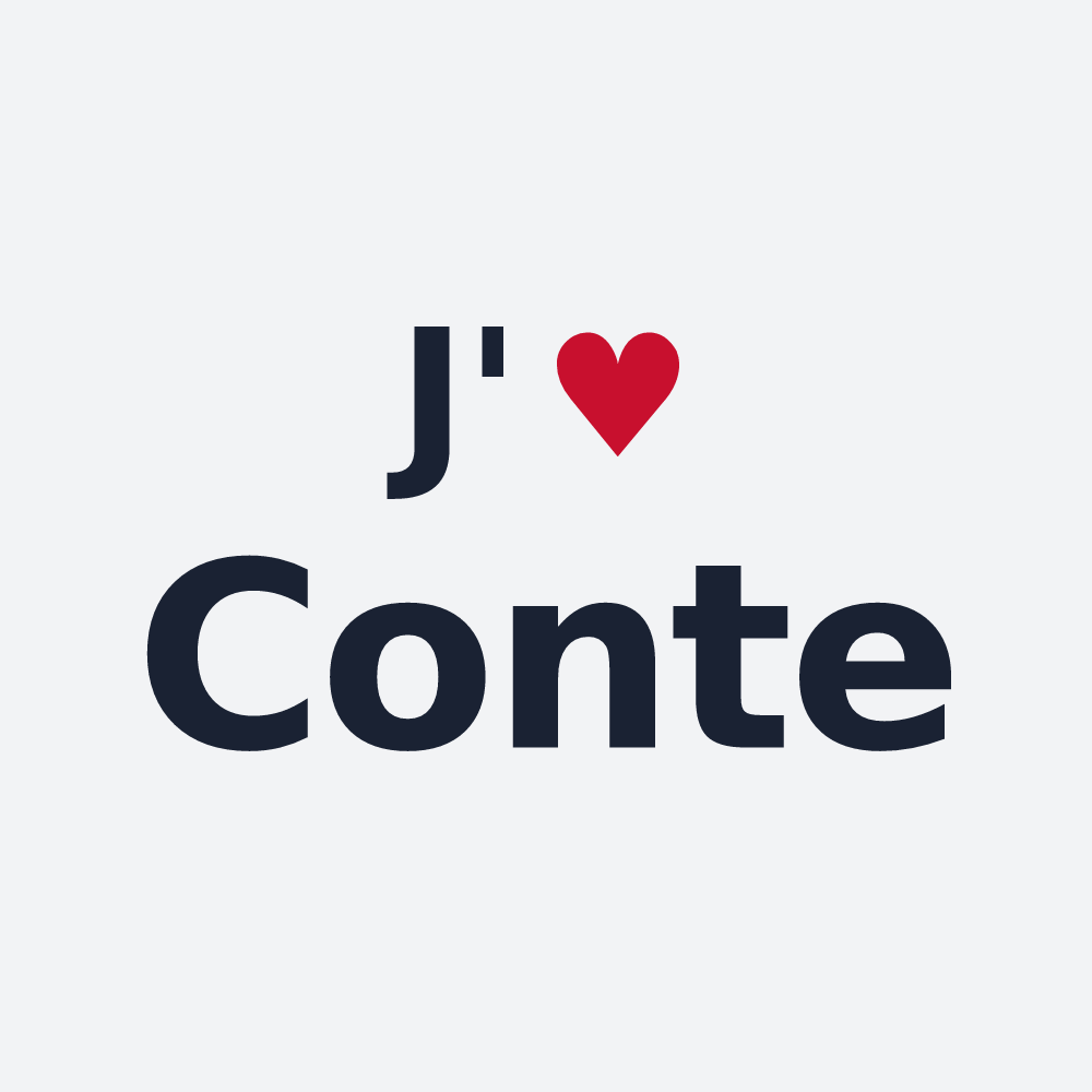 Poster personnalisé Conte — design J'aime Conte