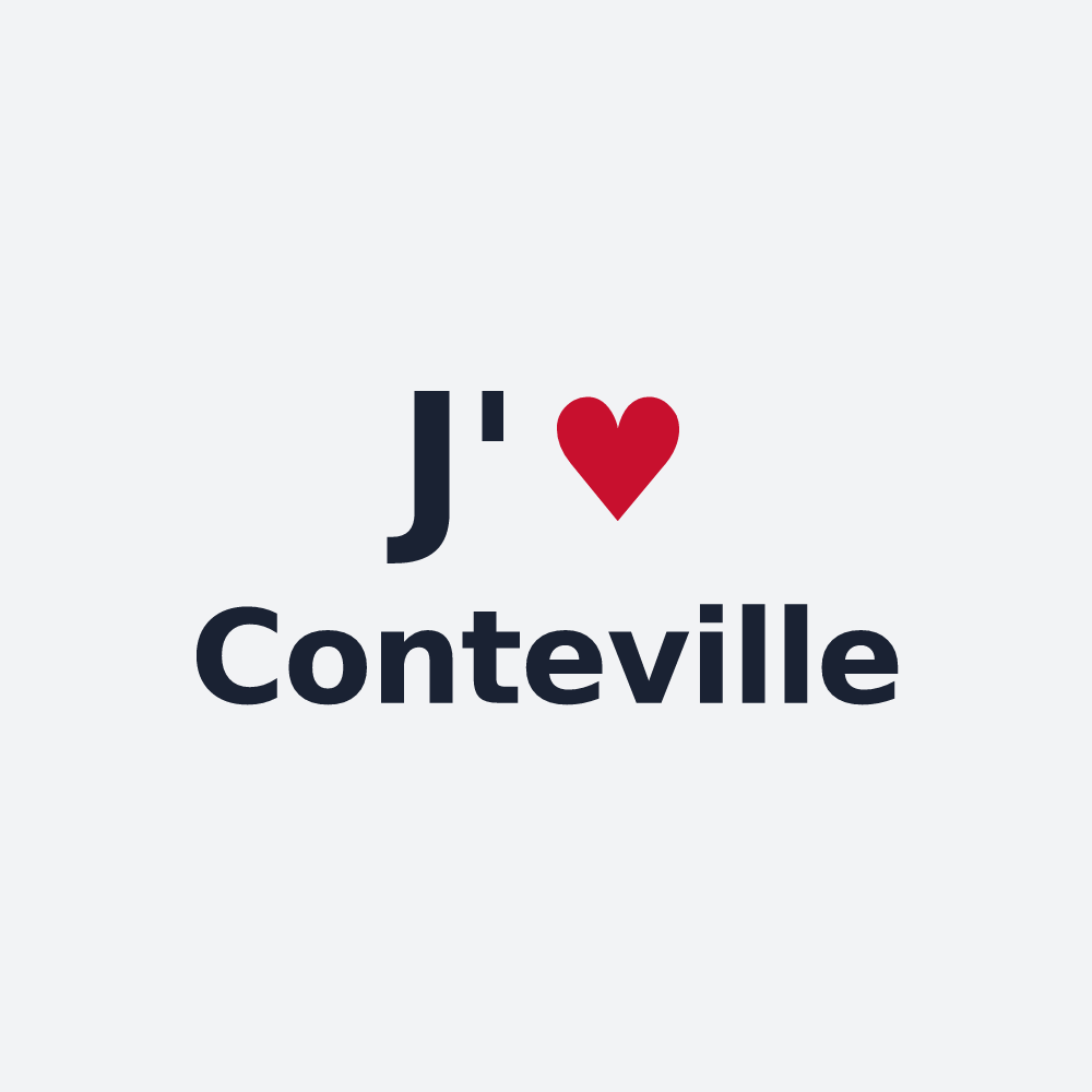 Poster personnalisé Conteville — design J'aime Conteville