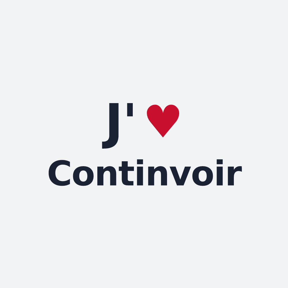 Poster personnalisé Continvoir — design J'aime Continvoir
